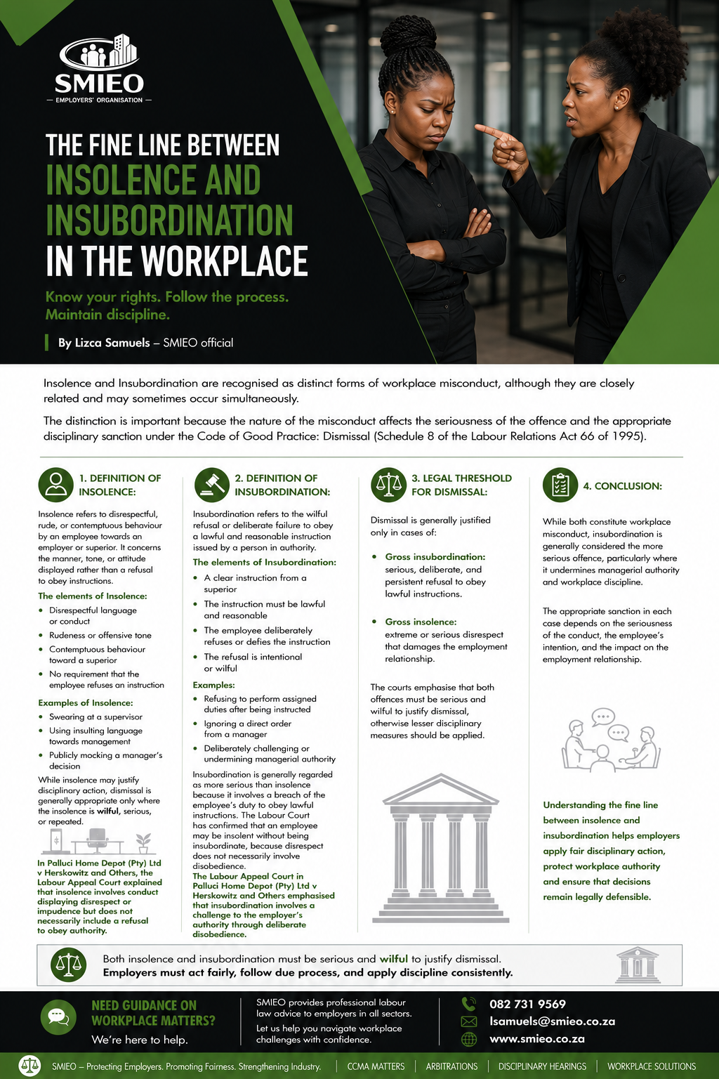 The Fine Line Between Insolence and Insubordination in the Workplace