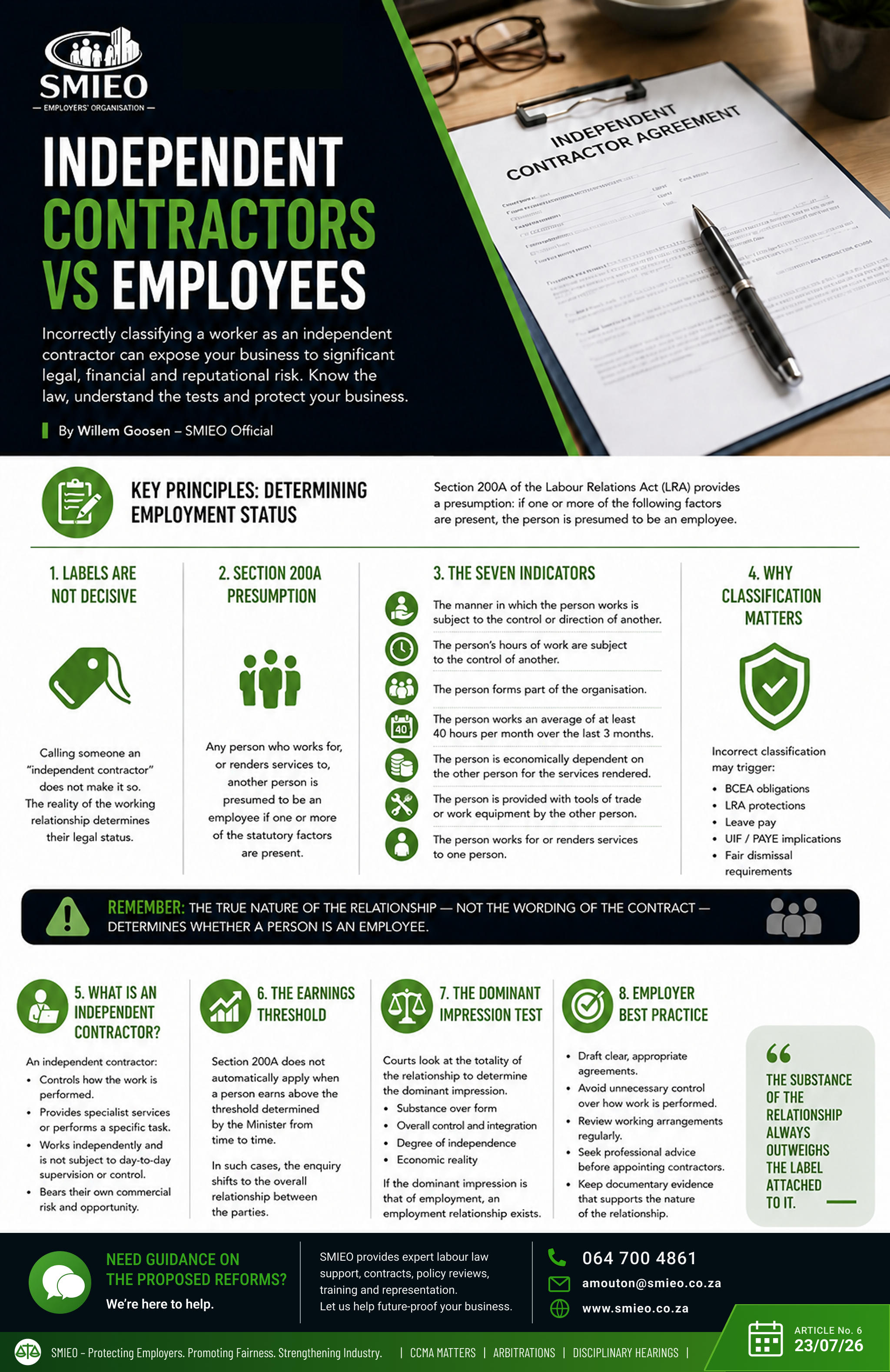 Independent Contractors vs Employees